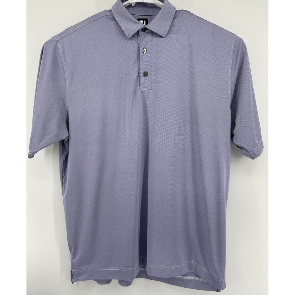 Footjoy Short‎ Sleeve Polo shirt Purple Striped Men's Size XL